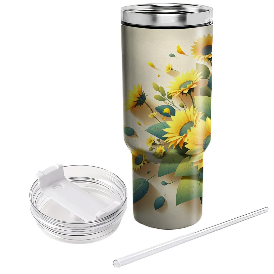 Joyful Sunflower Dance  Unique Tumblers