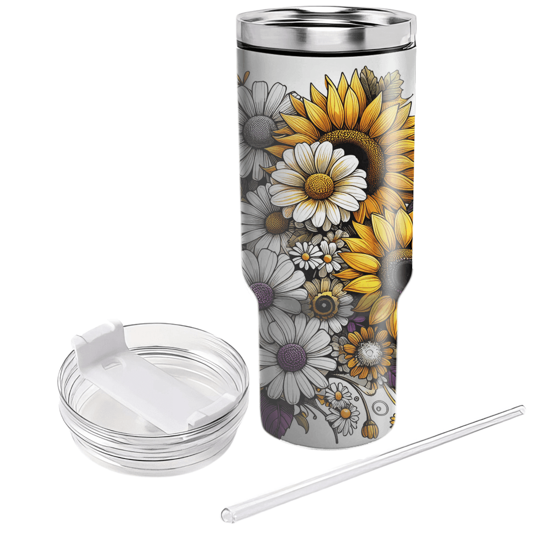 Vibrant Summer Blooms  Custom Tumblers