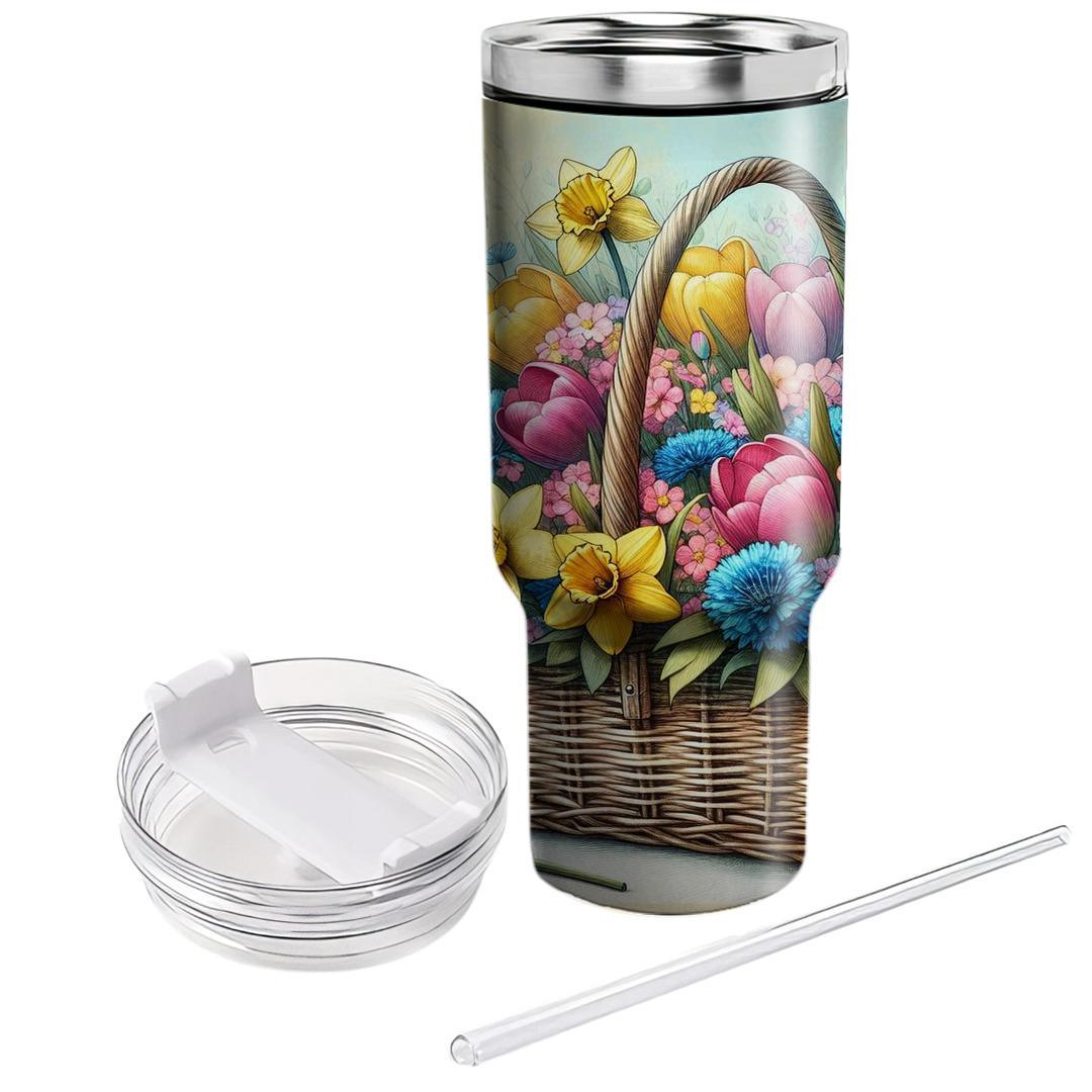 Charming Flower Basket  Tumblers For Gifts