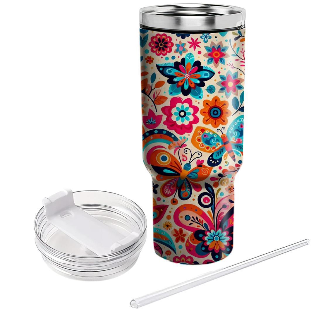 Colorful Whimsical Garden  Custom Tumblers