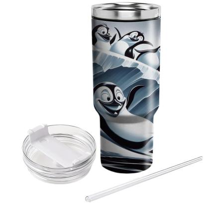 Playful Penguin Iceberg  Tumblers With Lids