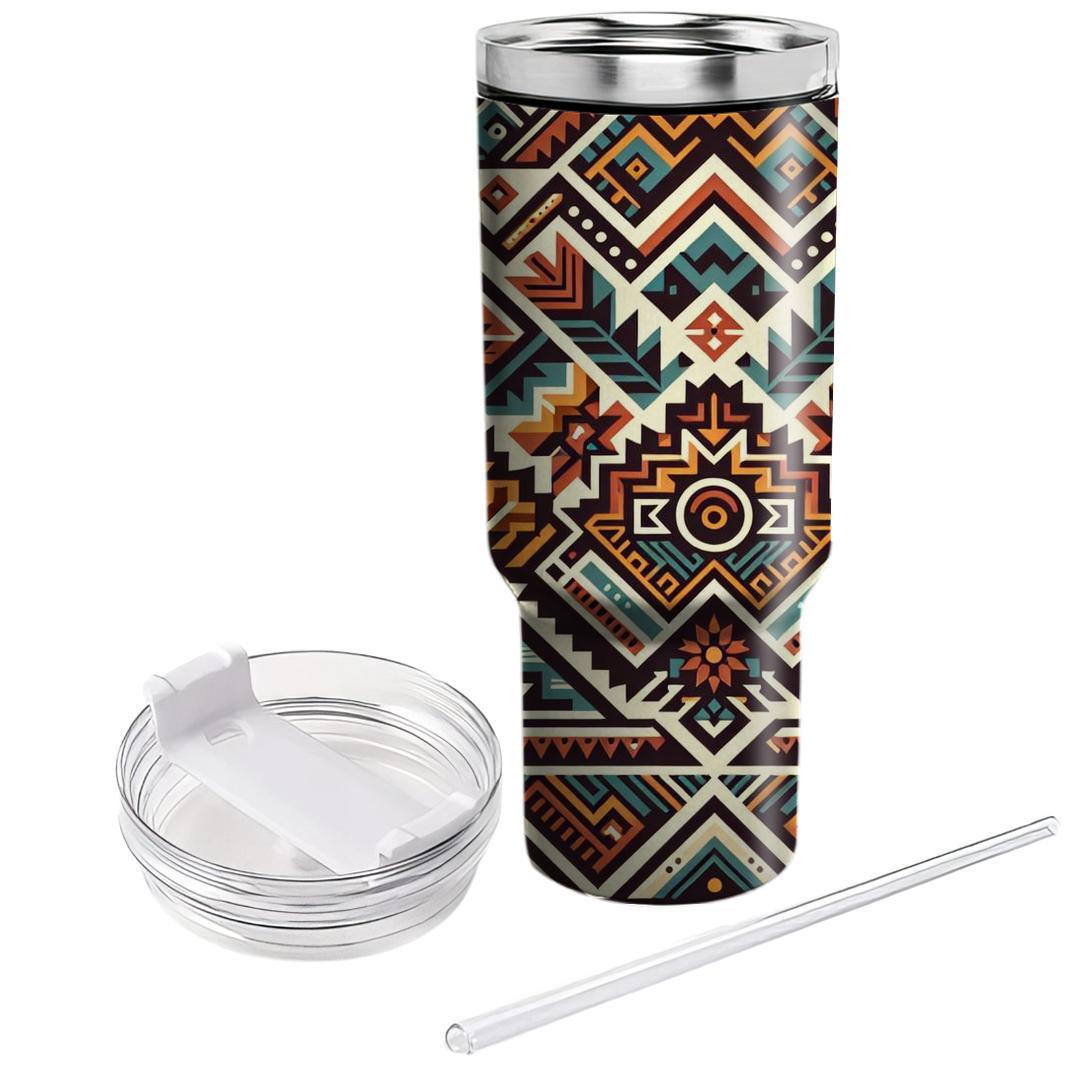Aztec Chevron Burst  Insulated Tumblers