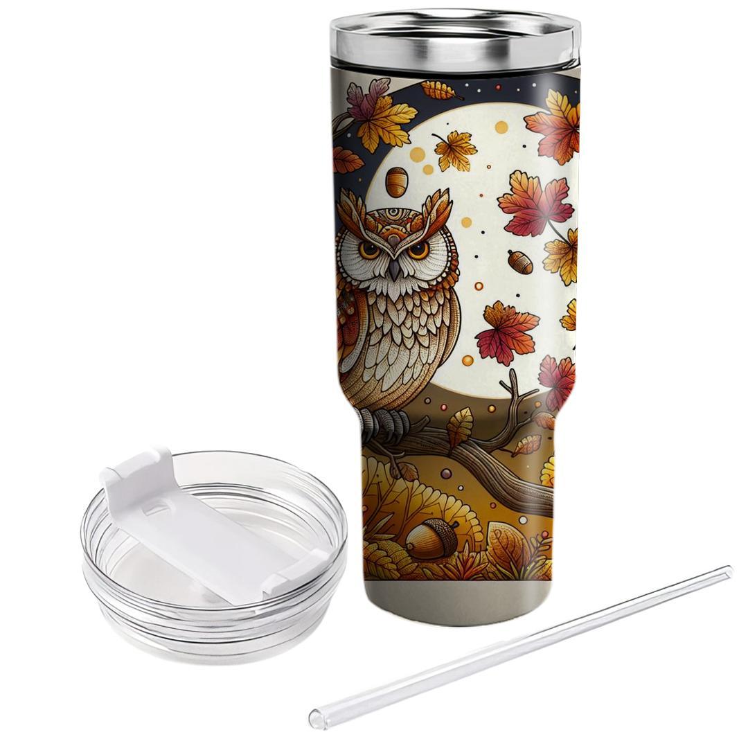 Autumn Owl Watcher  Decorative Tumblers