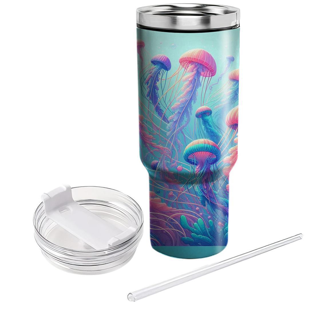 Colorful Jellyfish Dance  Travel Tumblers