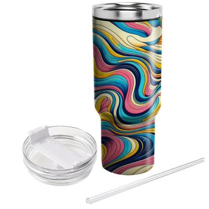 Cosmic Color Wave  Travel Tumblers