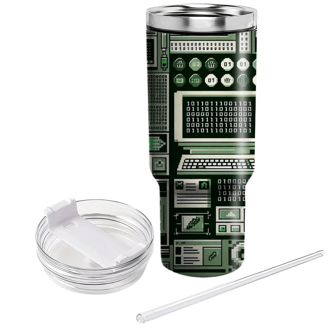 Retro Digital Frontier  Unique Tumblers