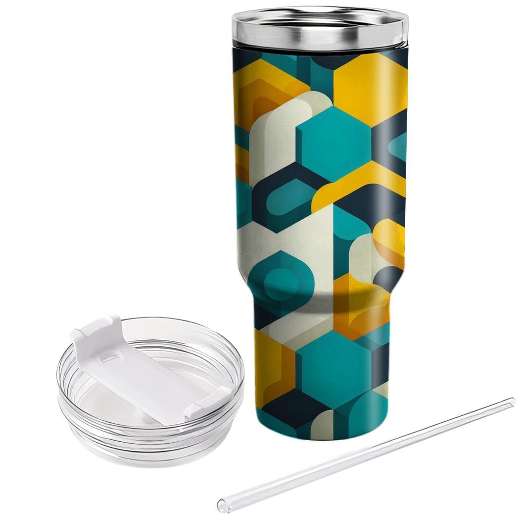 Dynamic Hexagon Waves  Insulated Tumblers