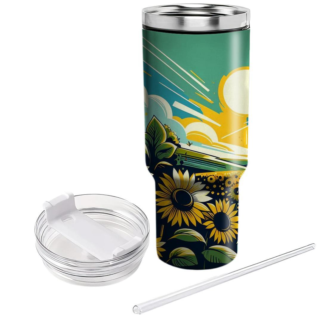 Sunflower Summer Bliss  Travel Tumblers
