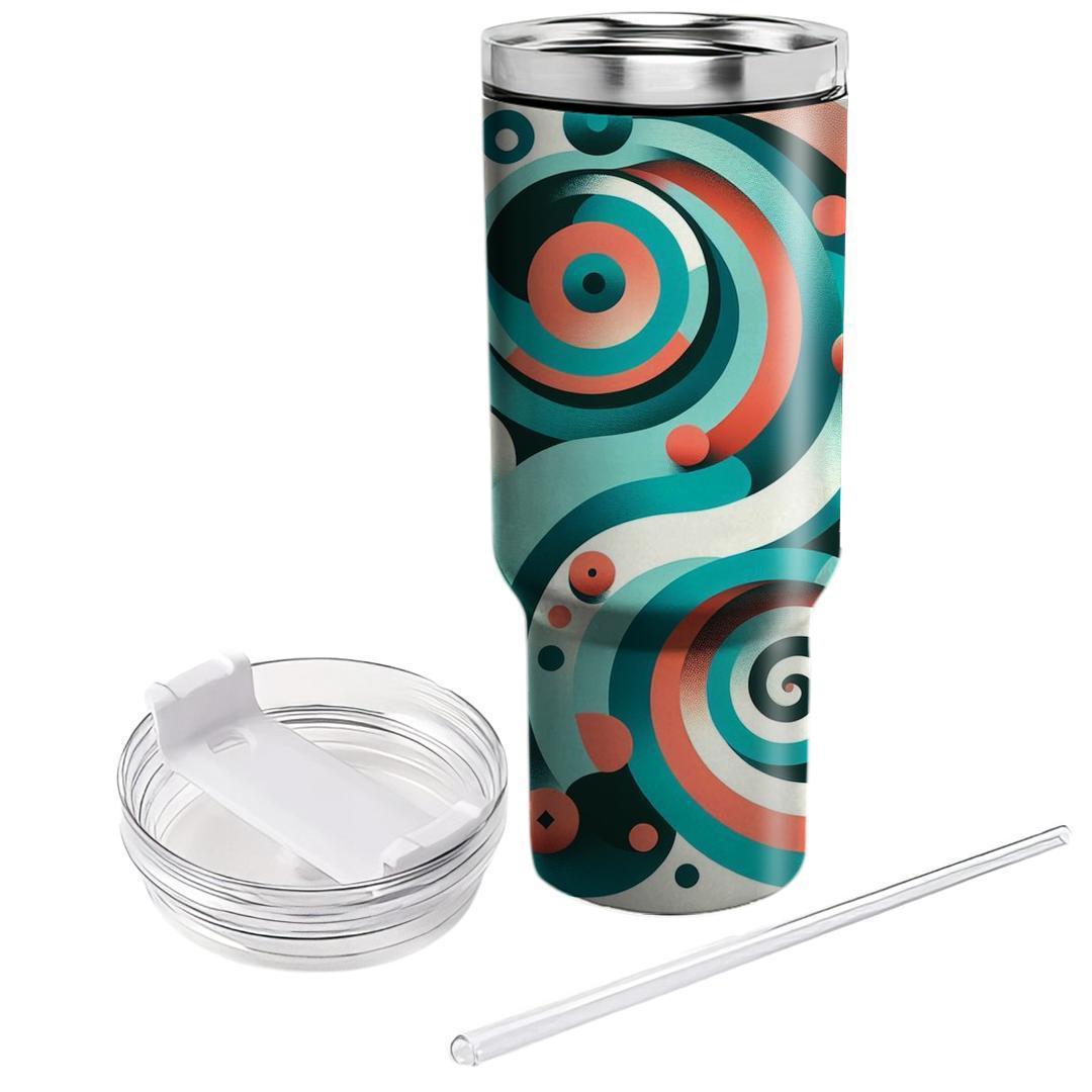 Geometric Spiral Dance  Decorative Tumblers