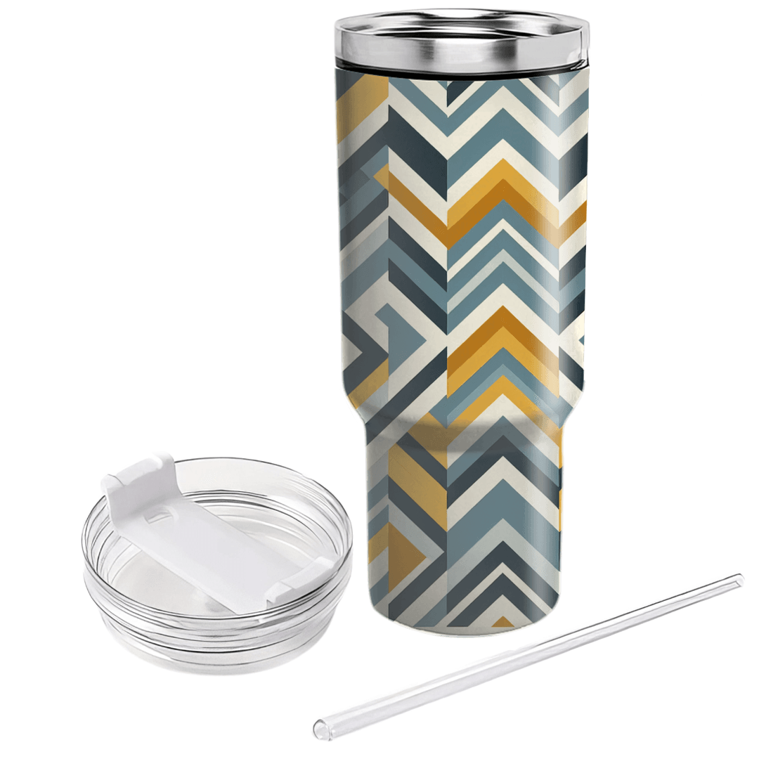 Modern Chevron Mosaic Custom Tumblers