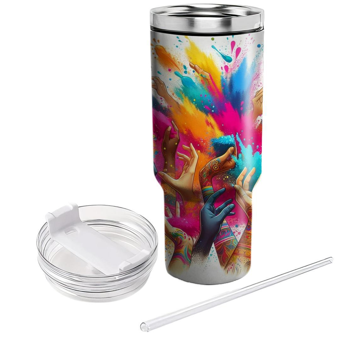 Fables Of Color - Holi Festival  Tumblers With Lids