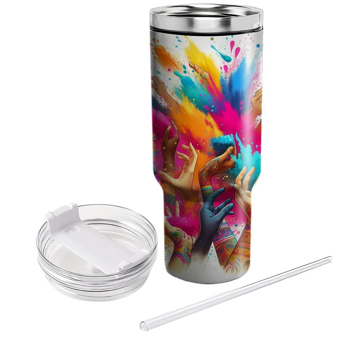 Fables Of Color - Holi Festival  Tumblers With Lids
