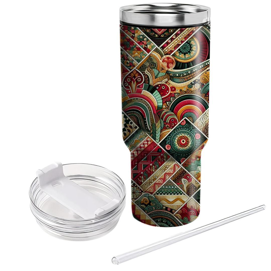 Festive Fabrics - A Cultural Celebration  Tumbler Cups