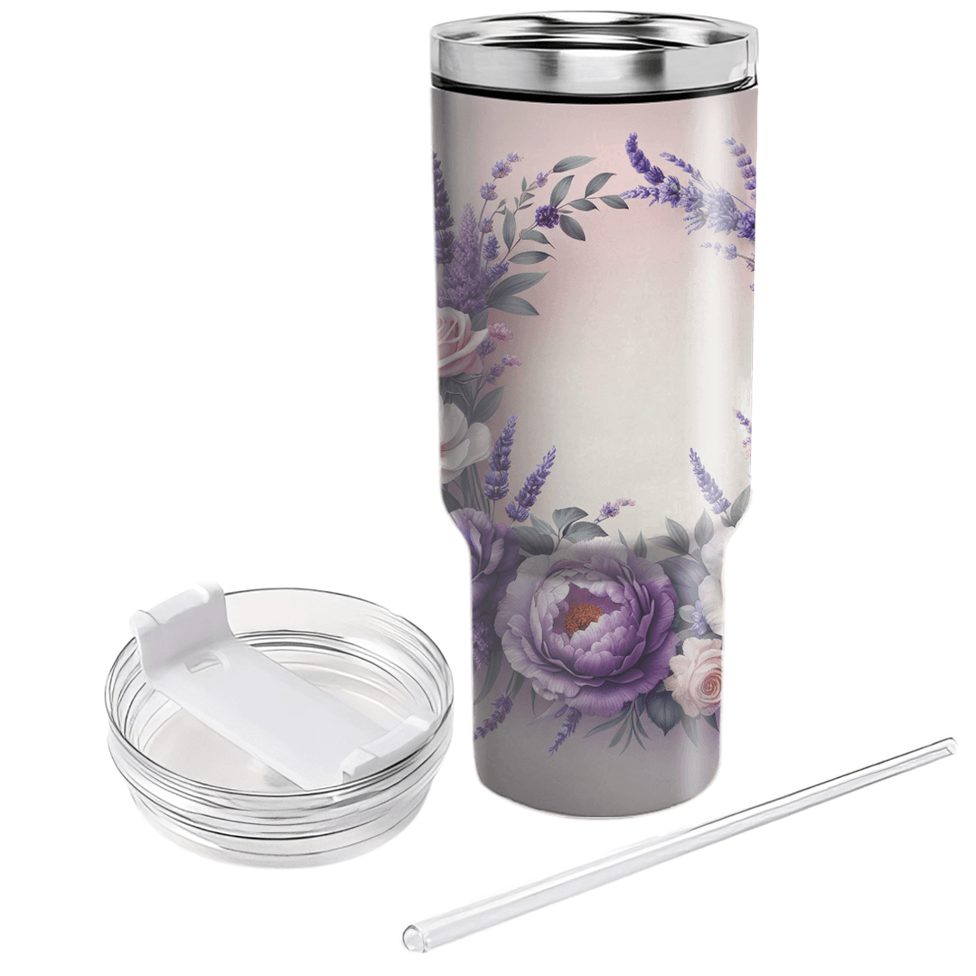 Elegant Floral Wreath  Unique Tumblers