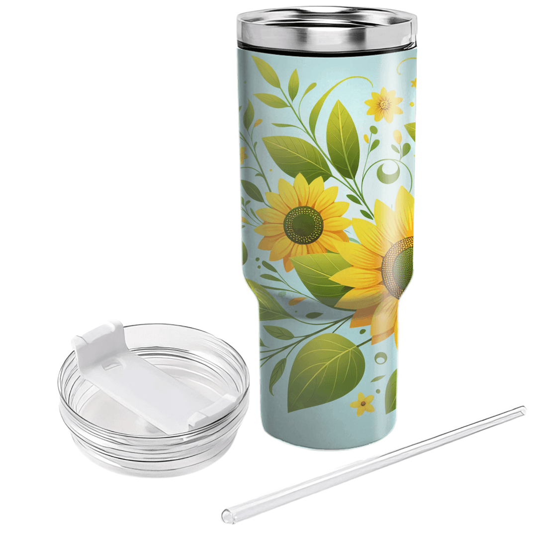 Summer Sunflower Bliss  Personalized Tumblers