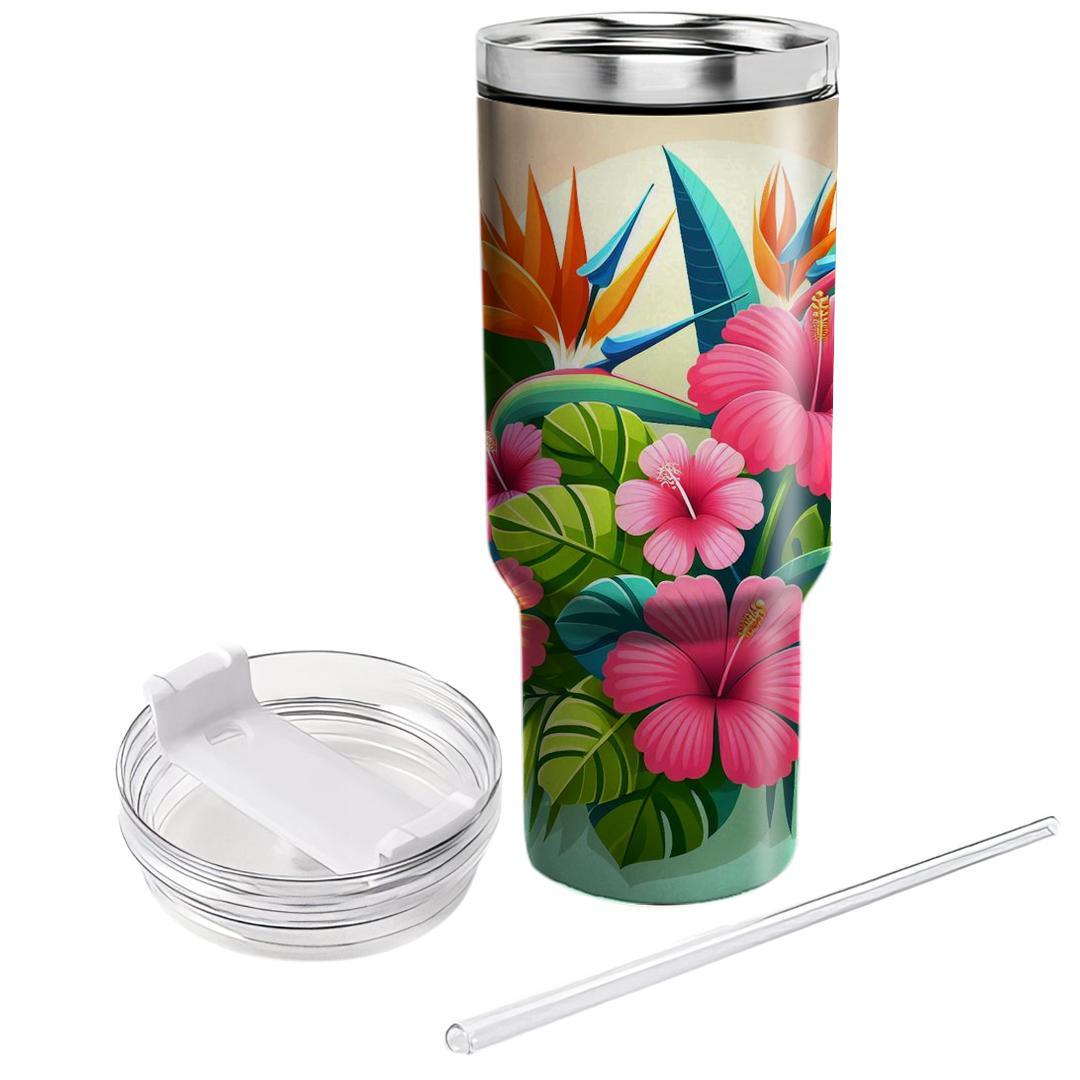 Tropical Blossom  Unique Tumblers