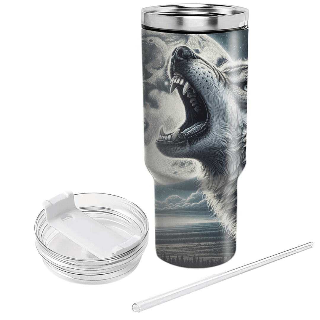 Mysterious Wolf Howl  Tumbler Cups