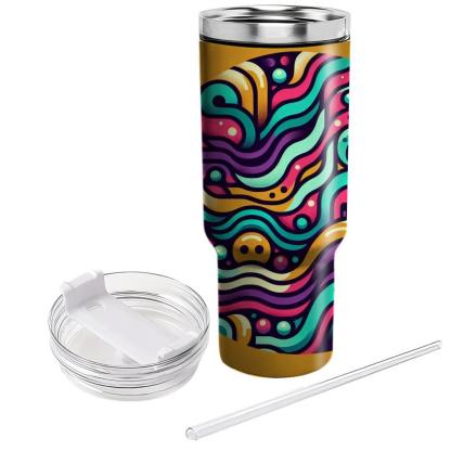 Retro Funk Wave  Travel Tumblers