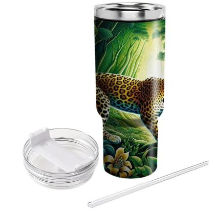 Ferocious Leopard Jungle  Tumblers With Lids