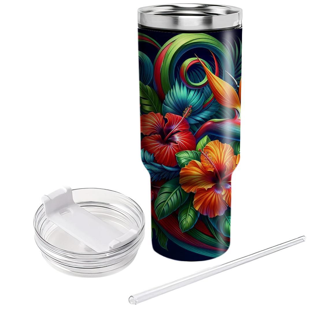 Exotic Floral Tropics  Tumbler Cups