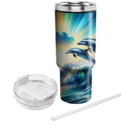 Mystical Dolphin Dive  Travel Tumblers
