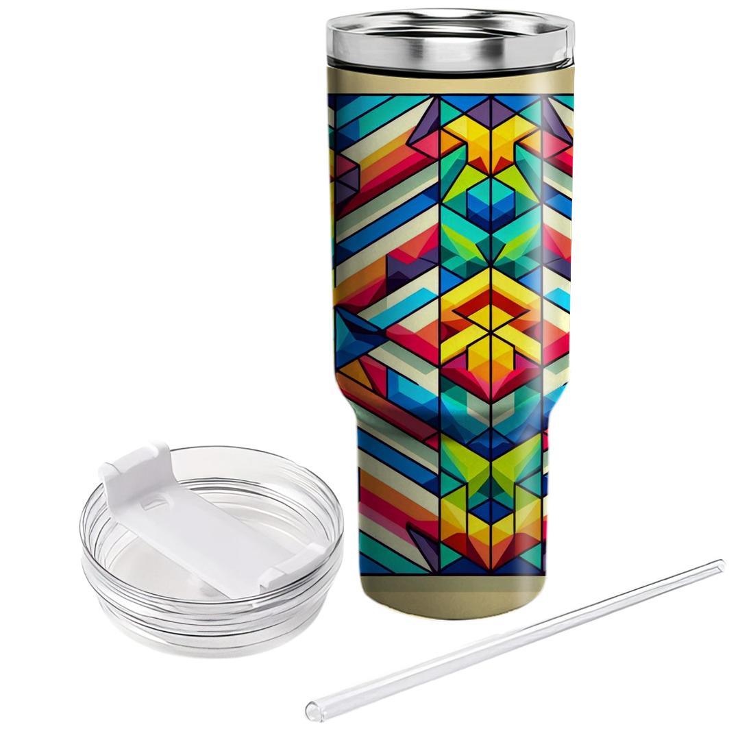 Abstract Rainbow Triangles  Insulated Tumblers
