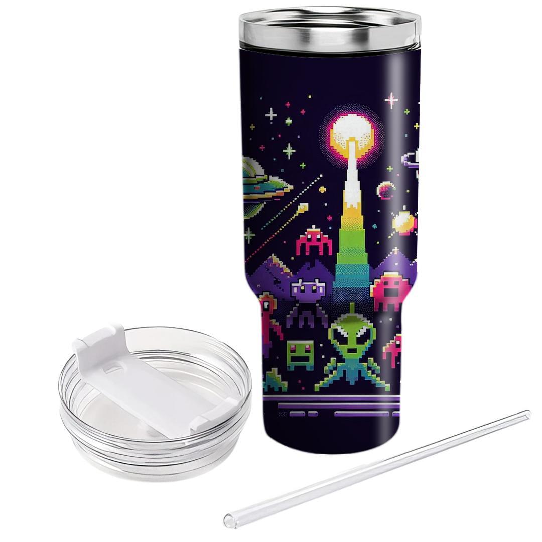 Retro Space Invader  Unique Tumblers