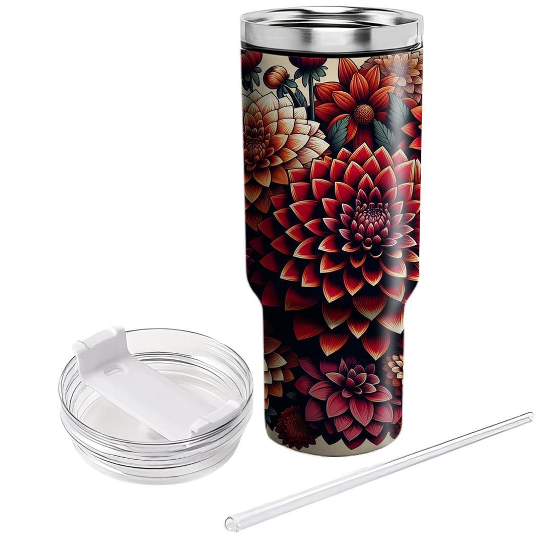 Majestic Dahlia Symphony  Unique Tumblers