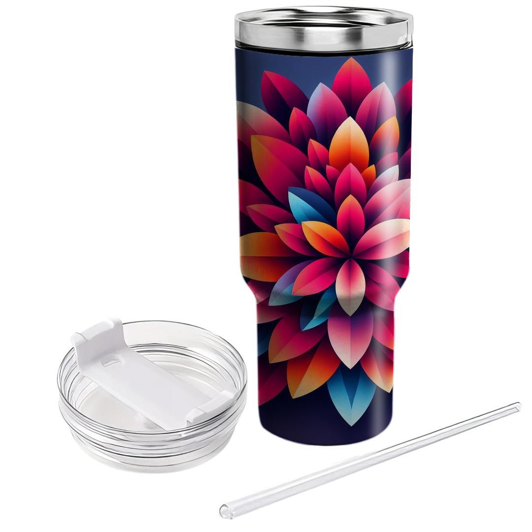Gradient Petal Burst  Insulated Tumblers