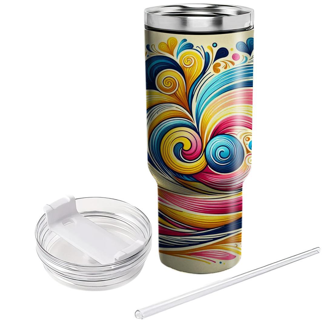 Waves Of Harmony - International Day Of Happiness  Tumblers With Lids