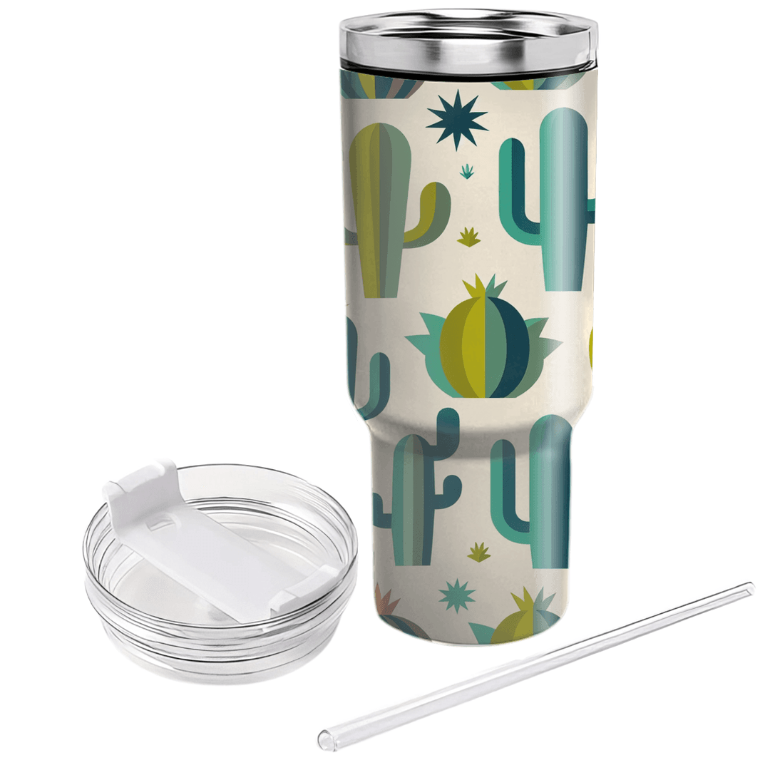 Modern Cactus Pattern  Insulated Tumblers