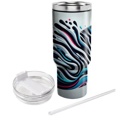 Abstract Zebra Lines  Travel Tumblers