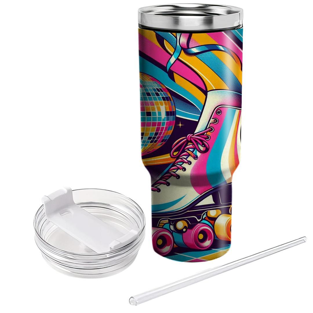 Retro Roller Disco Fever  Travel Tumblers