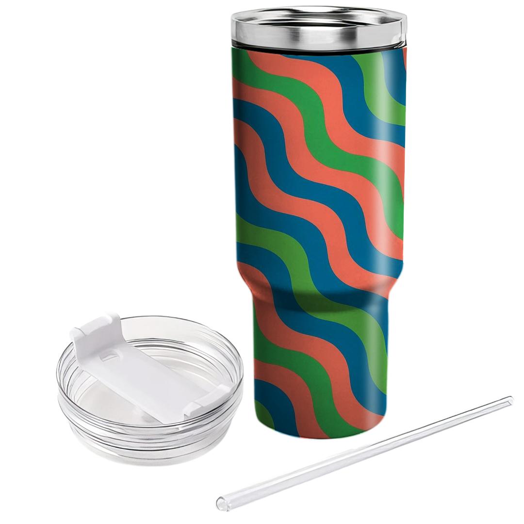 Dynamic Wave Overlay Unique Tumblers