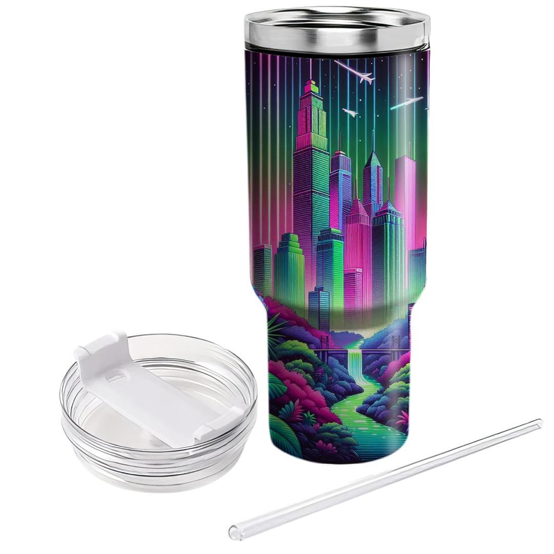 Neon Urban Jungle  Personalized Tumblers