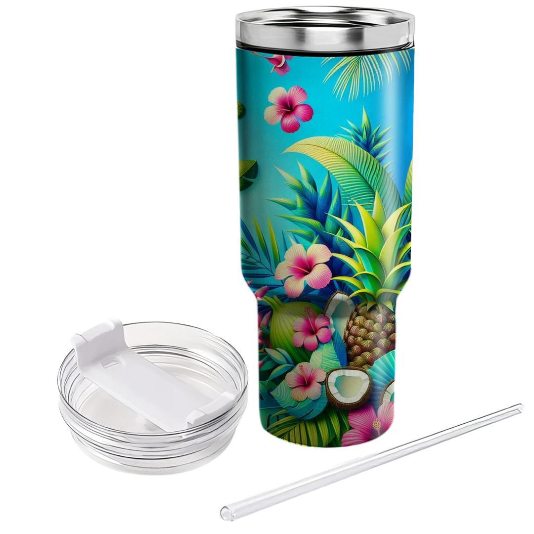 Summer Tropical Dream Tumblers With Lids