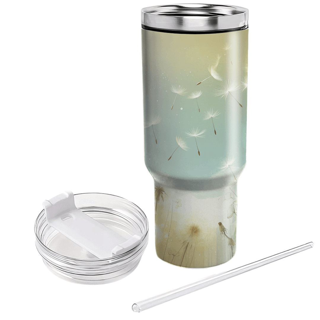 Spring Dandelion Dreams  Personalized Tumblers