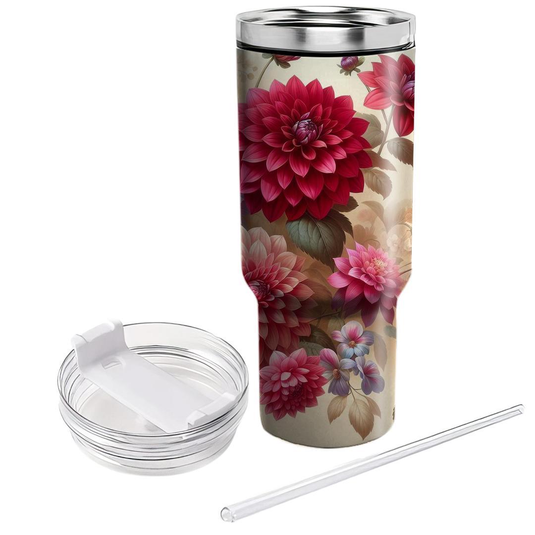 Dazzling Dahlia Dreams  Insulated Tumblers