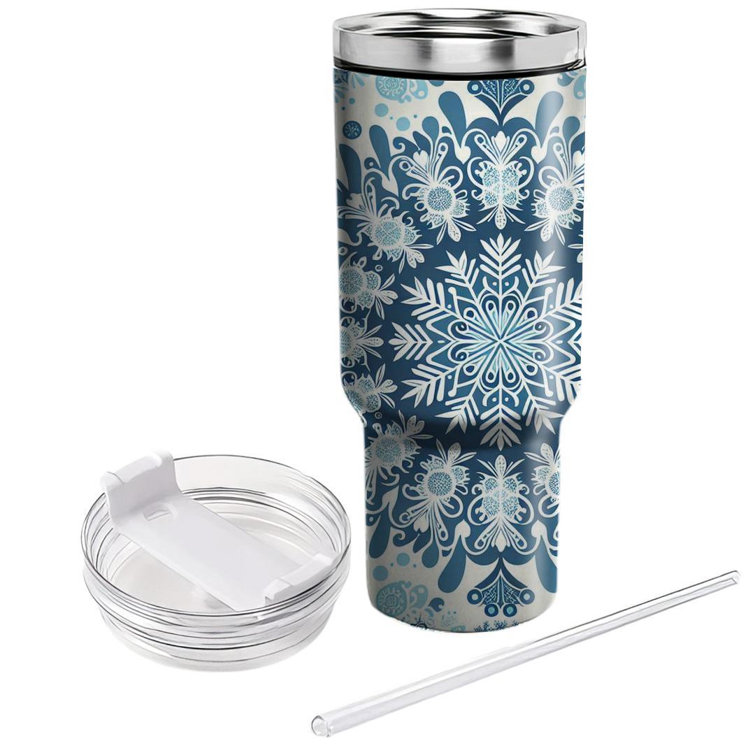 Crisp Snowflake Pattern  Decorative Tumblers