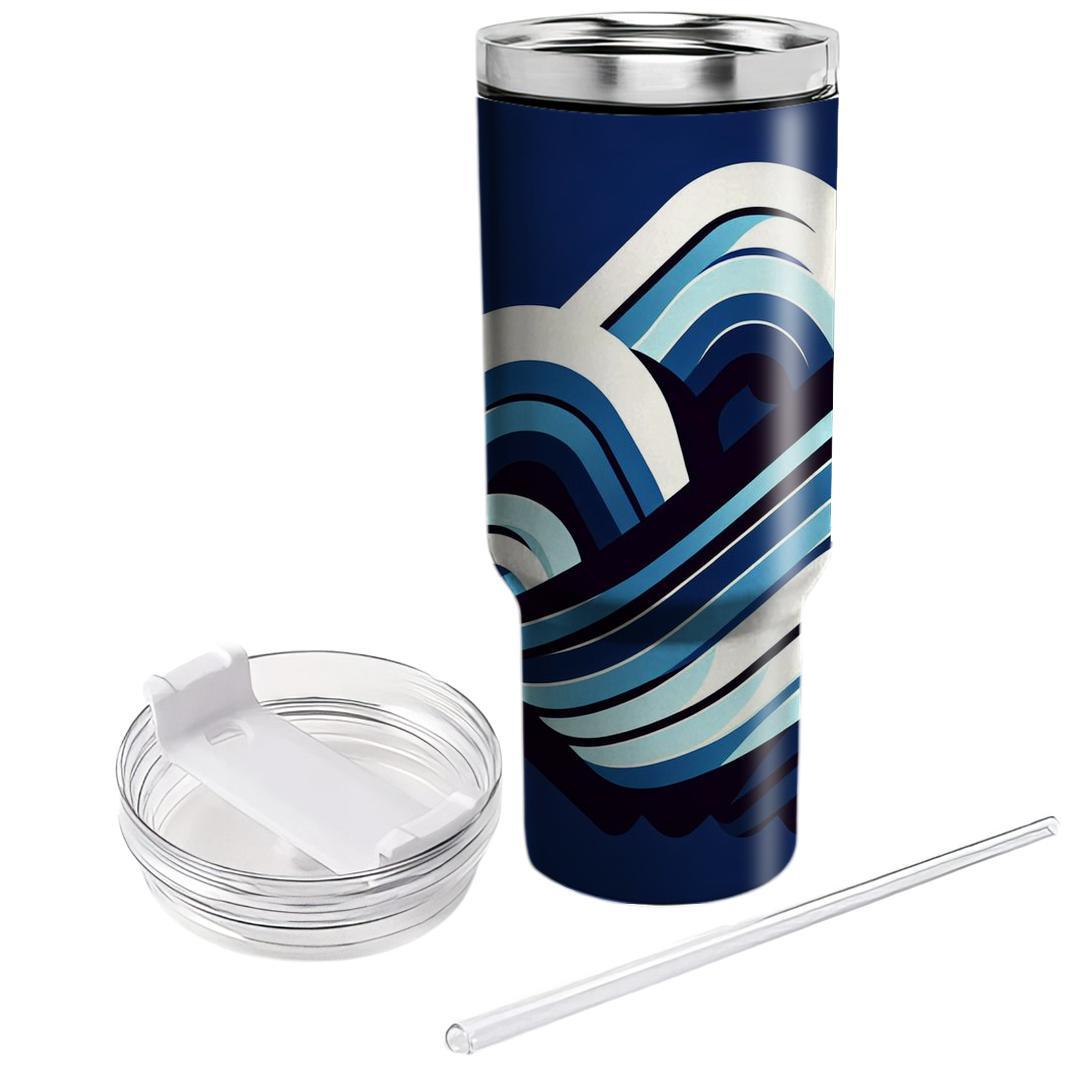 Crisp Angular Wave Pattern  Custom Tumblers