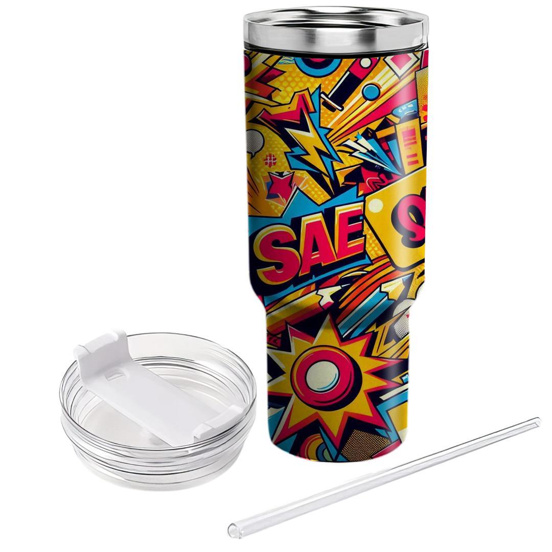 Retro 80s Pop Art  Travel Tumblers