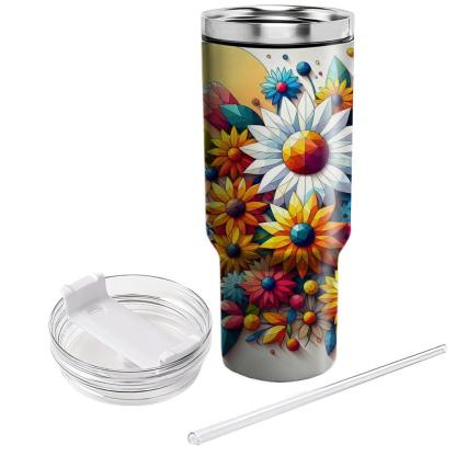 Sunny Floral Mosaic  Insulated Tumblers
