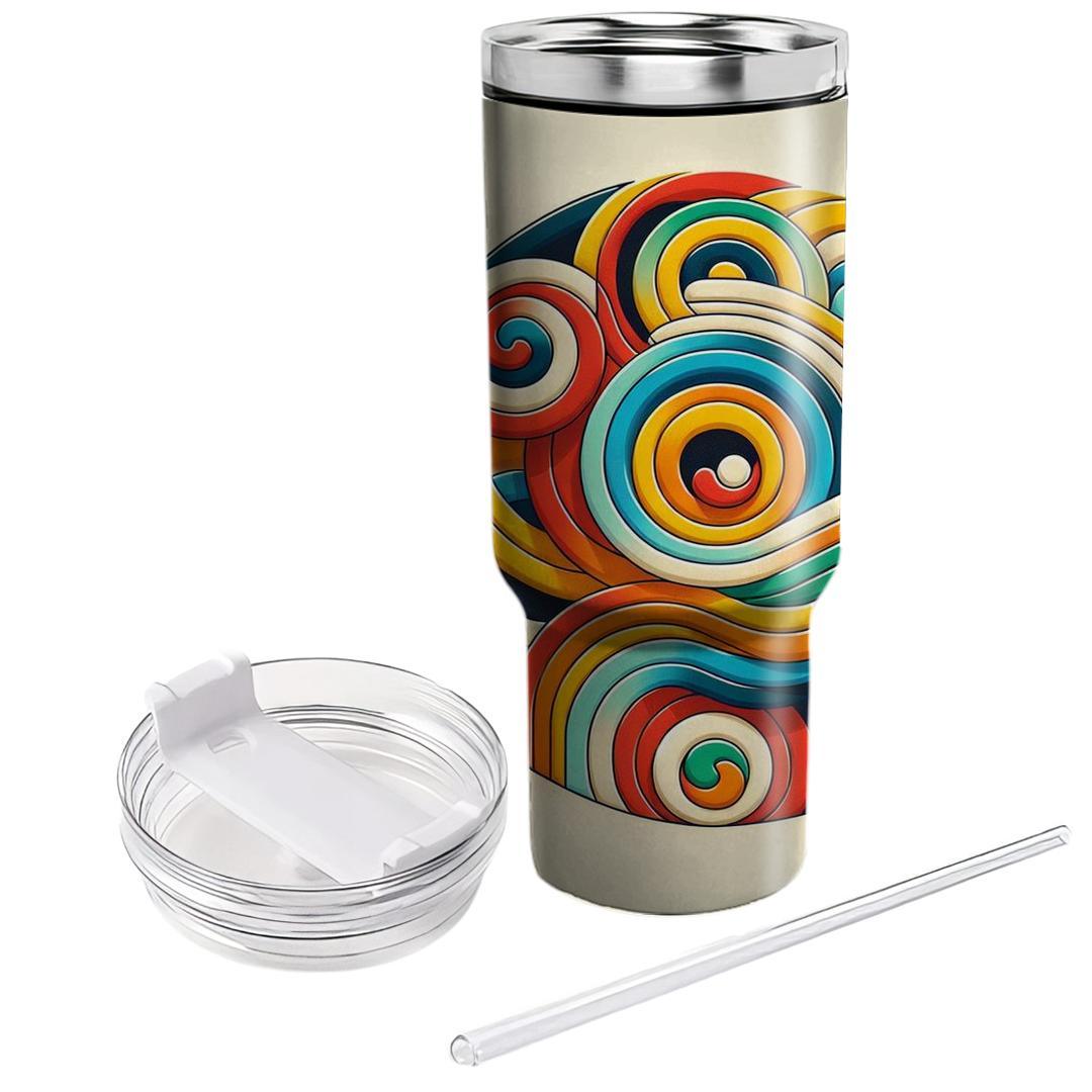 Groovy Rainbow Spirals  Custom Tumblers