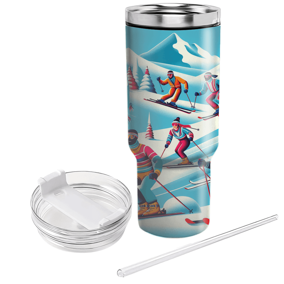 Retro Ski Adventure  Tumbler Cups
