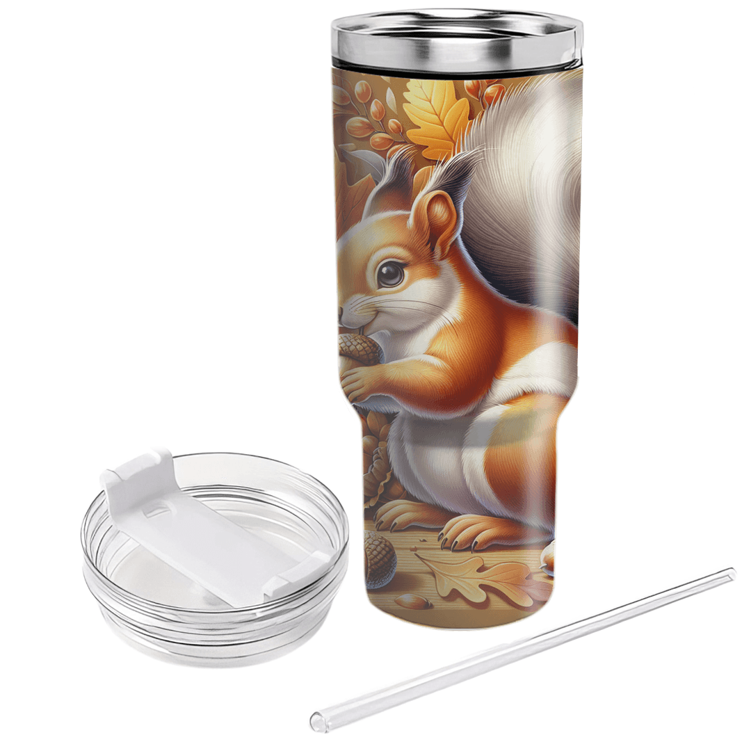 Joyful Squirrel Harvest  Tumblers With Lids
