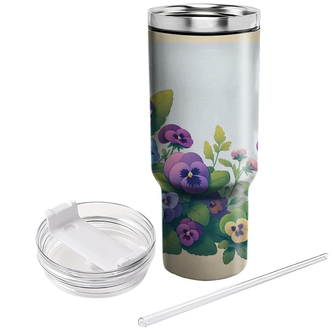 Charming Pansy  Unique Tumblers