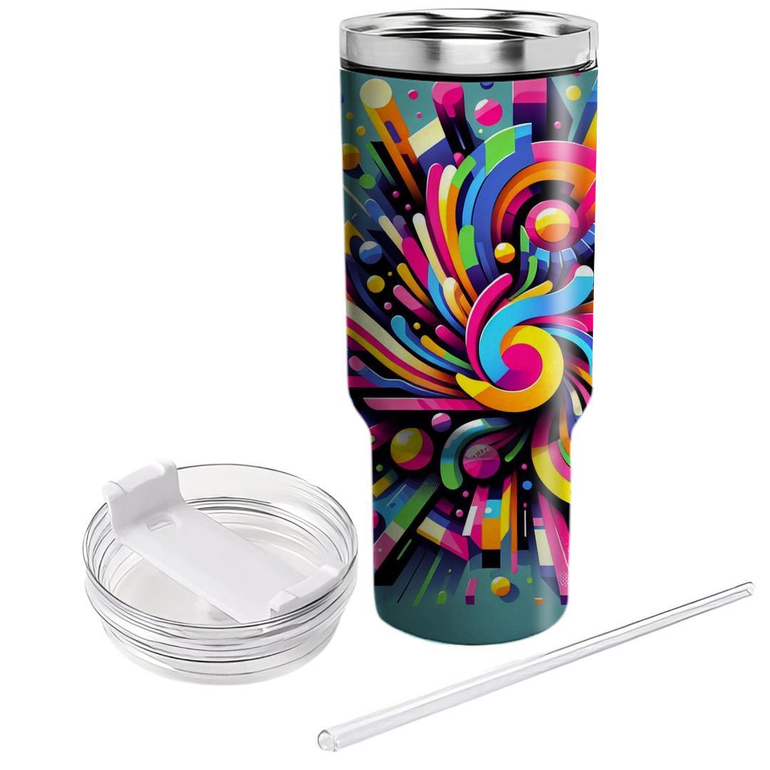 Electric Colors Retro  Unique Tumblers