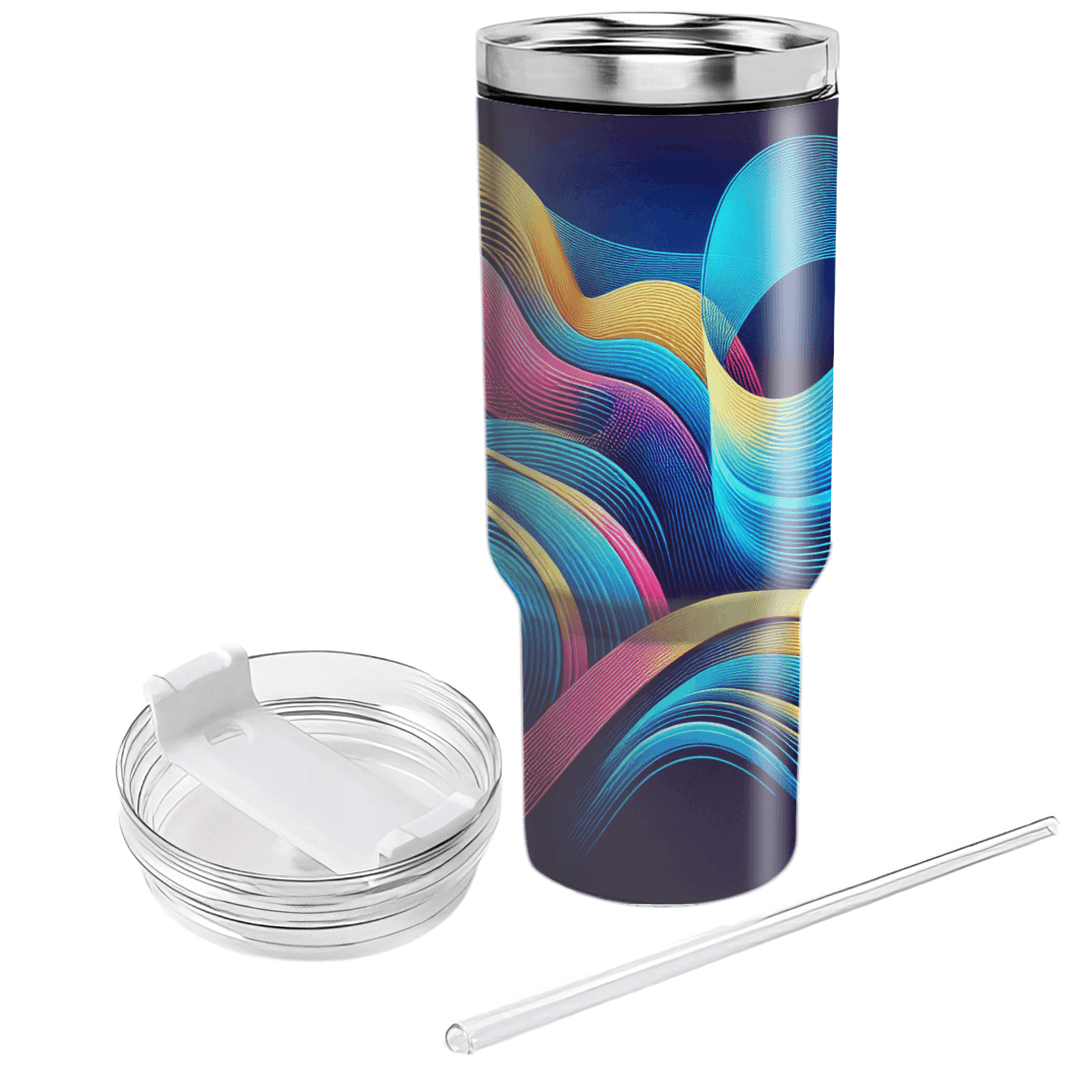 Electric Vintage Lines  Personalized Tumblers