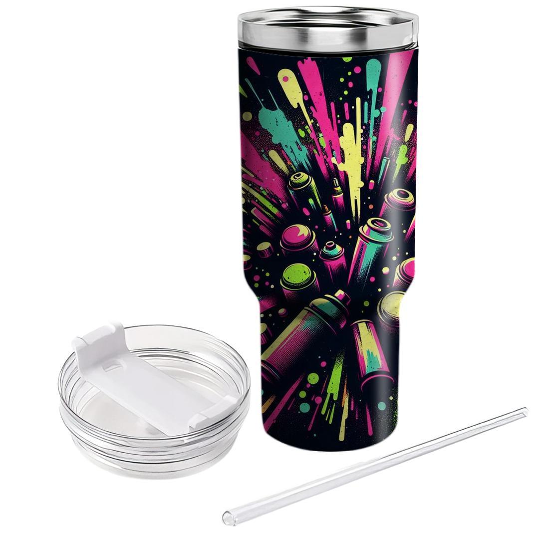 Funky Neon Grunge  Unique Tumblers