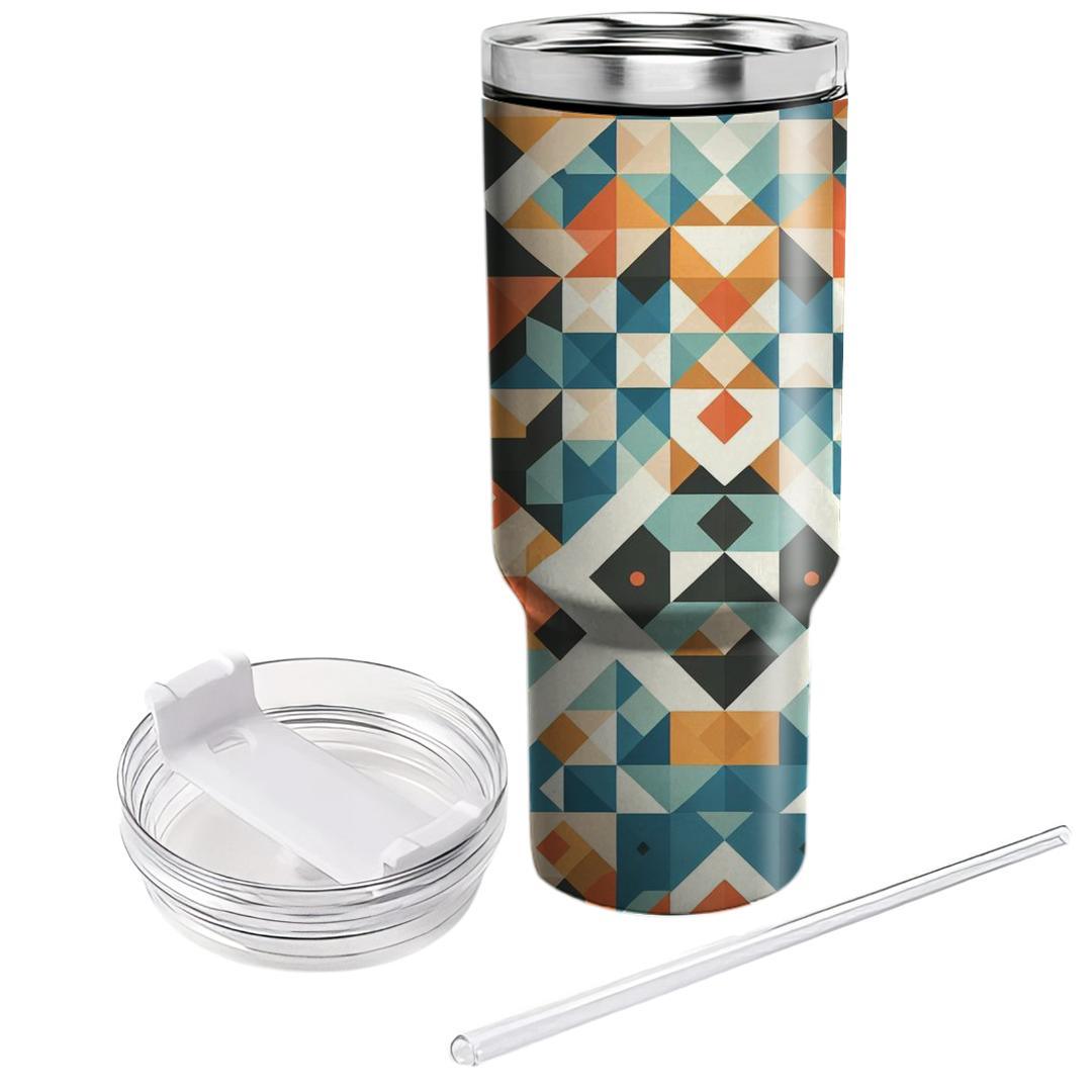 Abstract Polygon Mosaic  Custom Tumblers